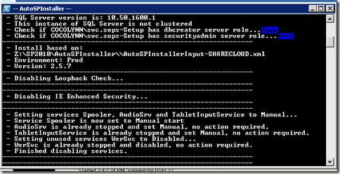 image thumb27 AutoSPInstaller: Execution