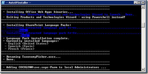 image thumb30 AutoSPInstaller: Execution