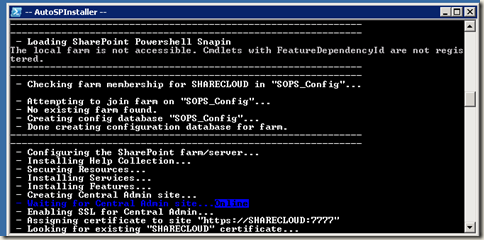 image thumb31 AutoSPInstaller: Execution