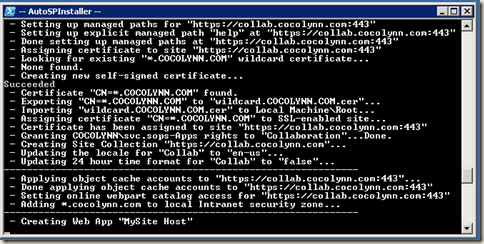 image thumb37 AutoSPInstaller: Execution