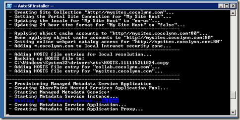 image thumb38 AutoSPInstaller: Execution
