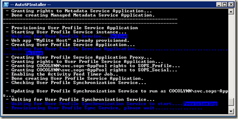 image thumb39 AutoSPInstaller: Execution