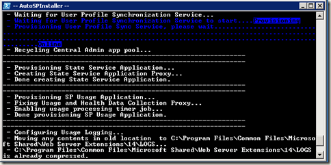 image thumb40 AutoSPInstaller: Execution