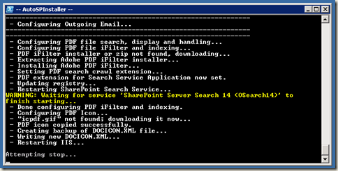 image thumb49 AutoSPInstaller: Execution