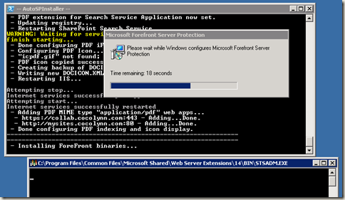 image thumb50 AutoSPInstaller: Execution